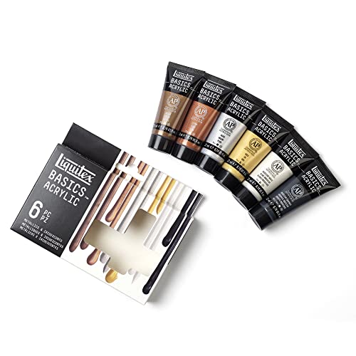 Detalle de Liquitex BASICS Set pintura acrílica 6×22 ml 🎨