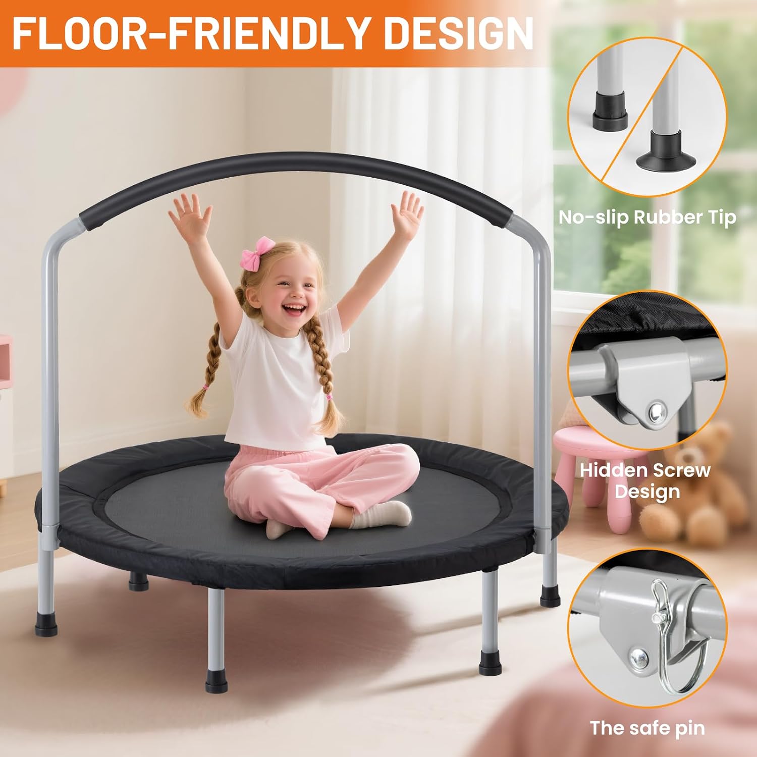 Thumbnail 2 de Ativafit 36-inch Elastic Band Big Handle Toddler Trampoline