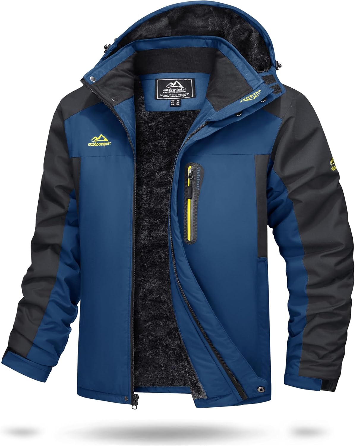 Thumbnail 6 de TACVASEN Herren Skijacke Gefüttert Winterjacke mit abnehmbarer Kapuze