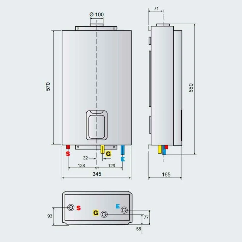 Detalle 2 de Ariston Next EVO X SFT Calentador de Gas Butano/Propano 11L A