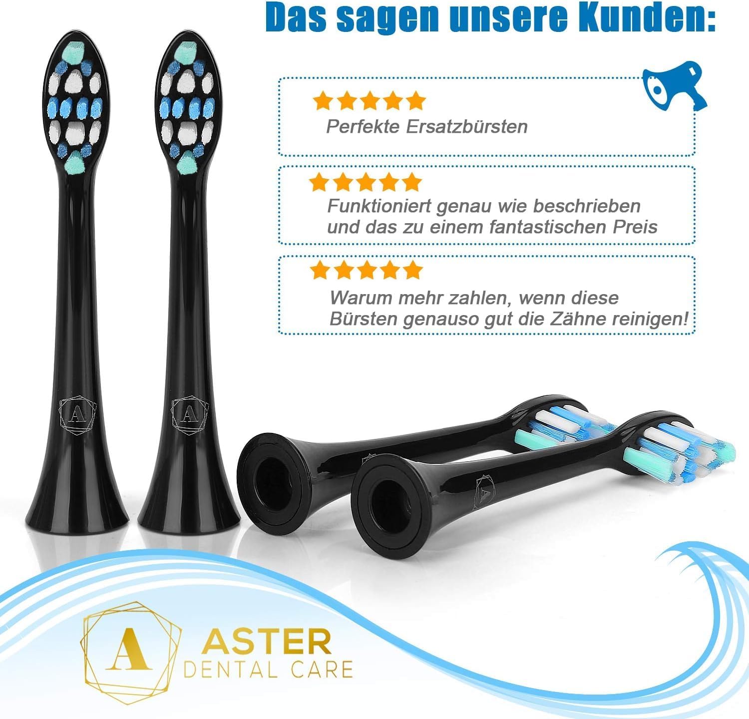 Thumbnail 3 de Aster Aufsteckbürsten Ersatzbürsten 16 Stück 🪥