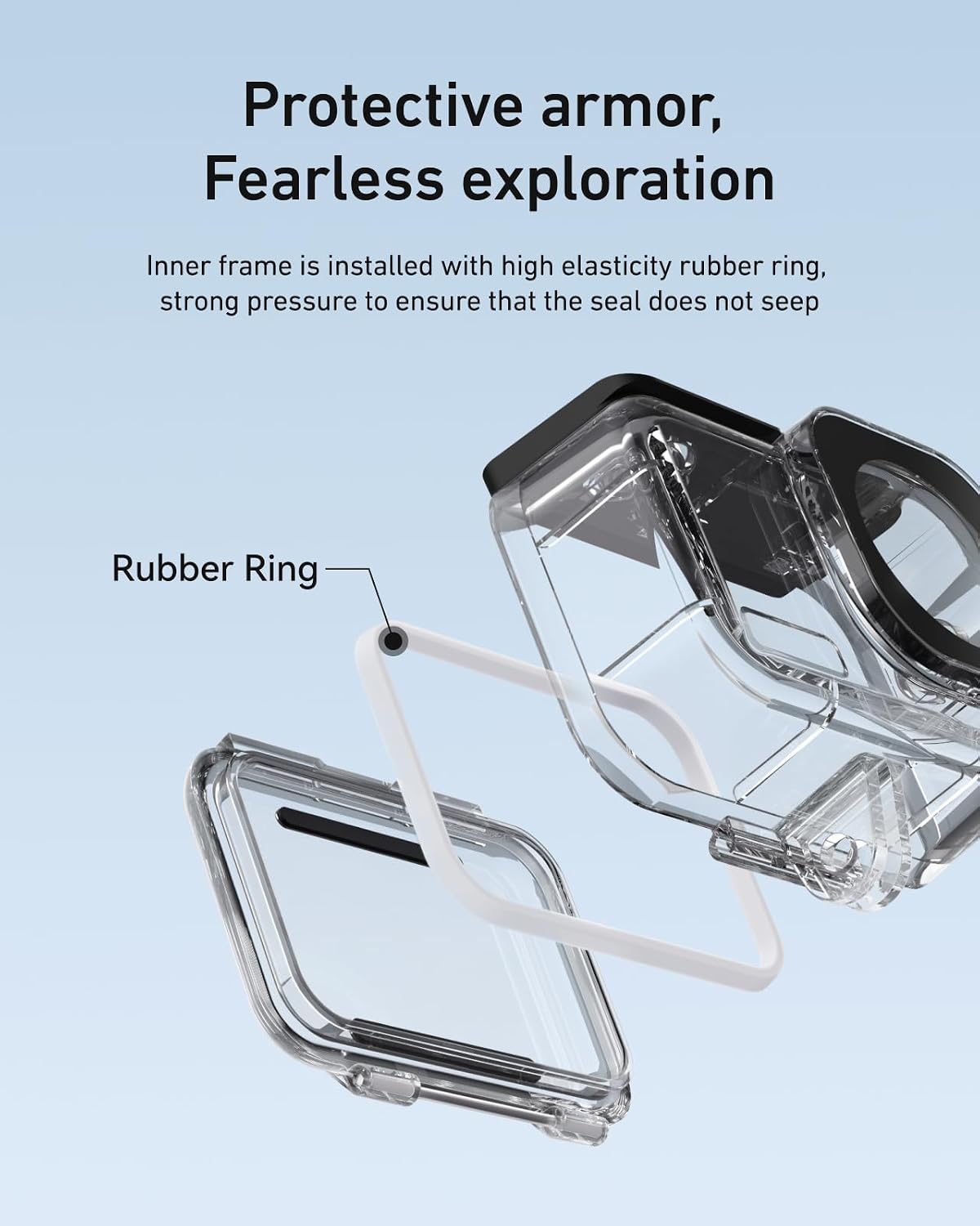 Thumbnail 6 de TELESIN Anti-Fog Waterproof Case for DJI Osmo Action 6: 60m/196ft Underwater Housing