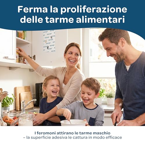 Thumbnail 2 de Antitarme Alimentari – 12 fogli, Senza Biocidi, Adesivo per Farfalline Dispensa (Made in Germany) – Protezione semplice della tua dispensa