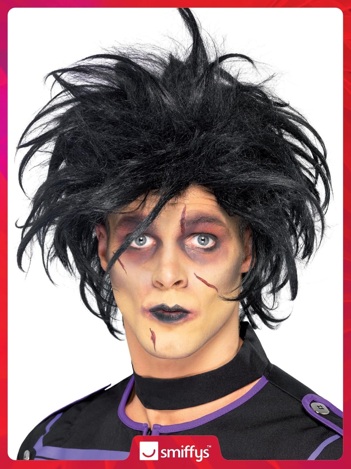 Detalle 2 de Smiffys Psycho Wig perruque noire đ
