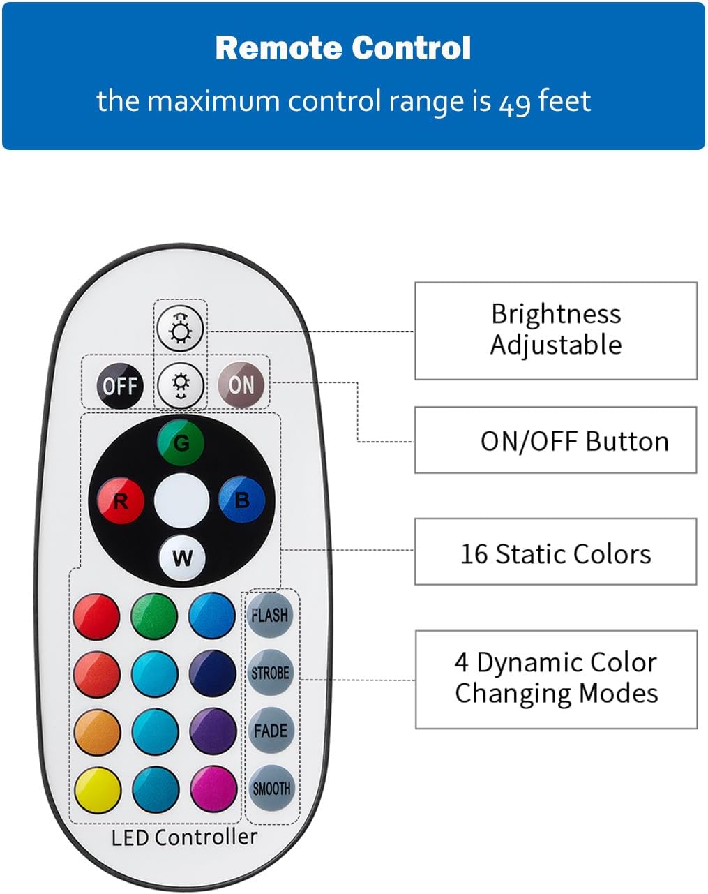 Thumbnail 6 de BeeLinks RGBW LED Outdoor Spotlights, 12W, 16 Colors, 4-Pack, IP65
