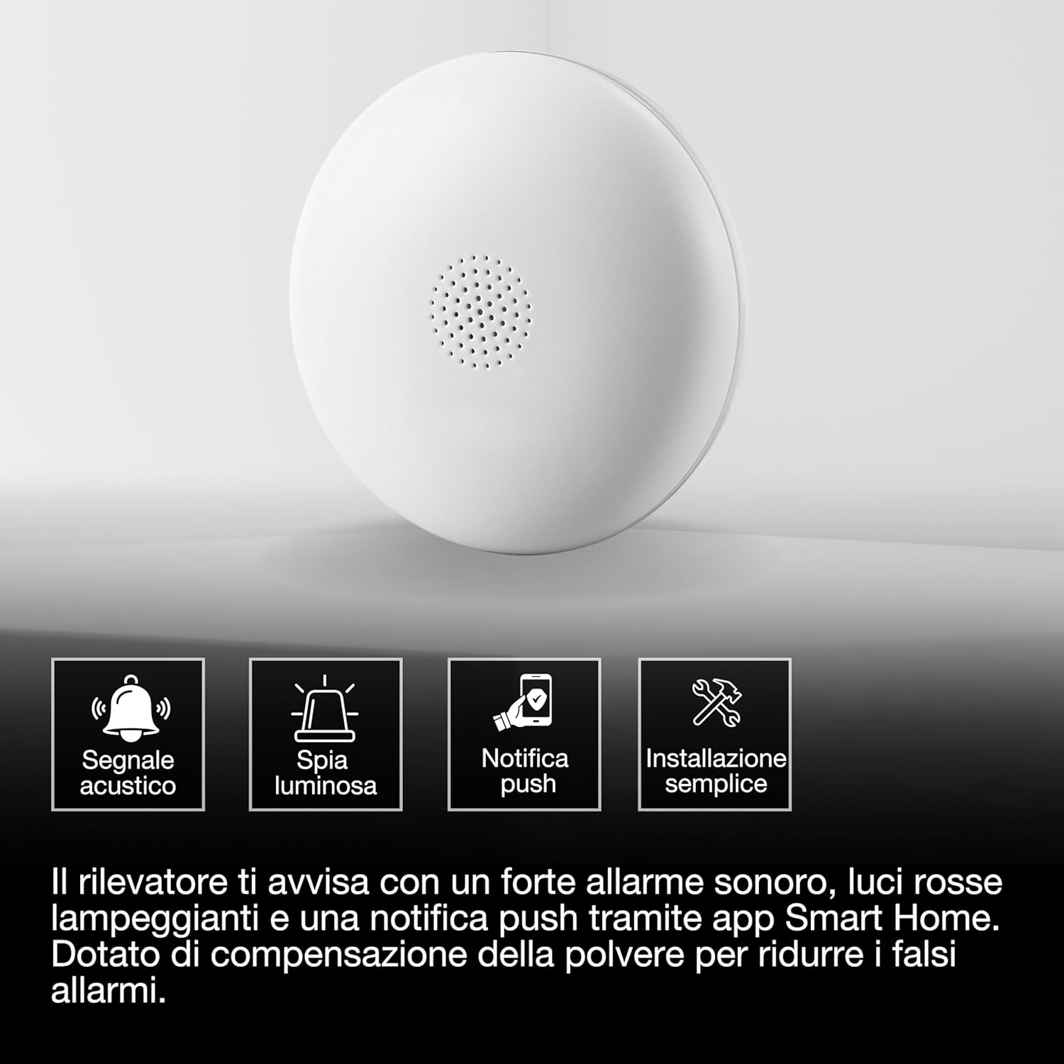 Thumbnail 2 de OSRAM SMART+ Rilevatore di acqua WiFi bianco (IP20, 69 mm) con allarme e app SMART+