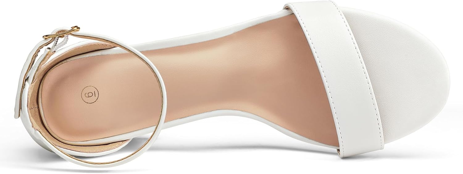 Thumbnail 4 de mysoft Women's Chunky Low Heels Open Toe Block Heel Dress Ankle Strap Pump Wedding Sandals