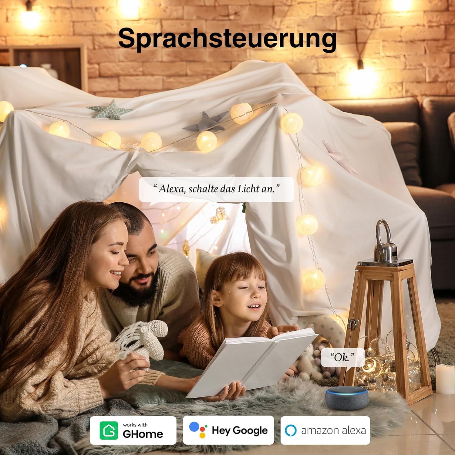 Thumbnail 2 de GHome Smart WLAN Steckdose 16A (4er-Pack) mit Strommessung, App- & Sprachsteuerung – nur 2,4-GHz-WLAN