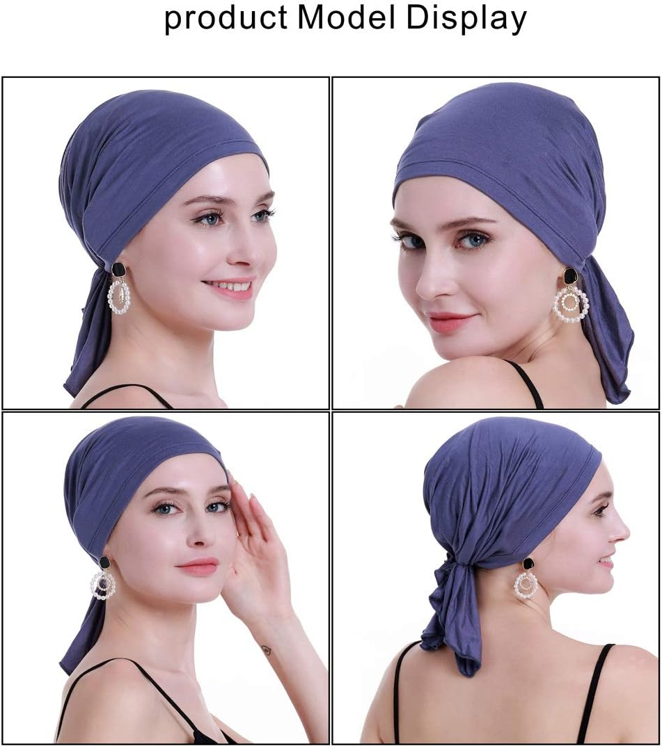 Detalle de Osvyo Bamboo Chemo Headscarf: Copricapo in bamboo per chemo, morbido e traspirante