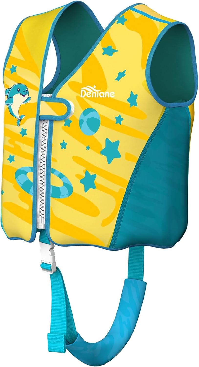 Detalle de Schwimmweste für Kinder 2–6 Jahre – TÜV-geprüft, 8 abnehmbare Schaumstoffplatten, 15–30 kg