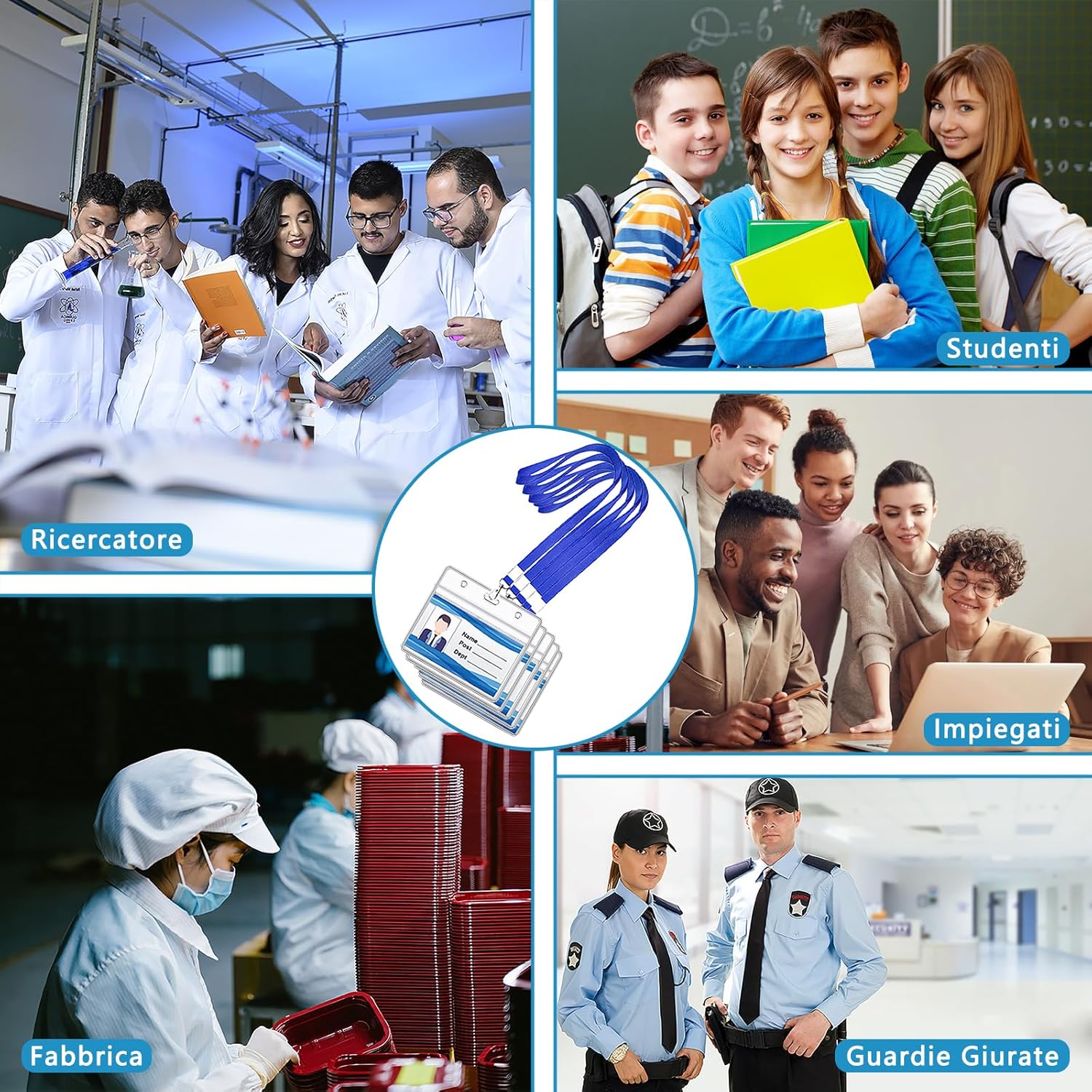 Thumbnail 6 de XHDA Blue lanyards with 30 card holders 🎫