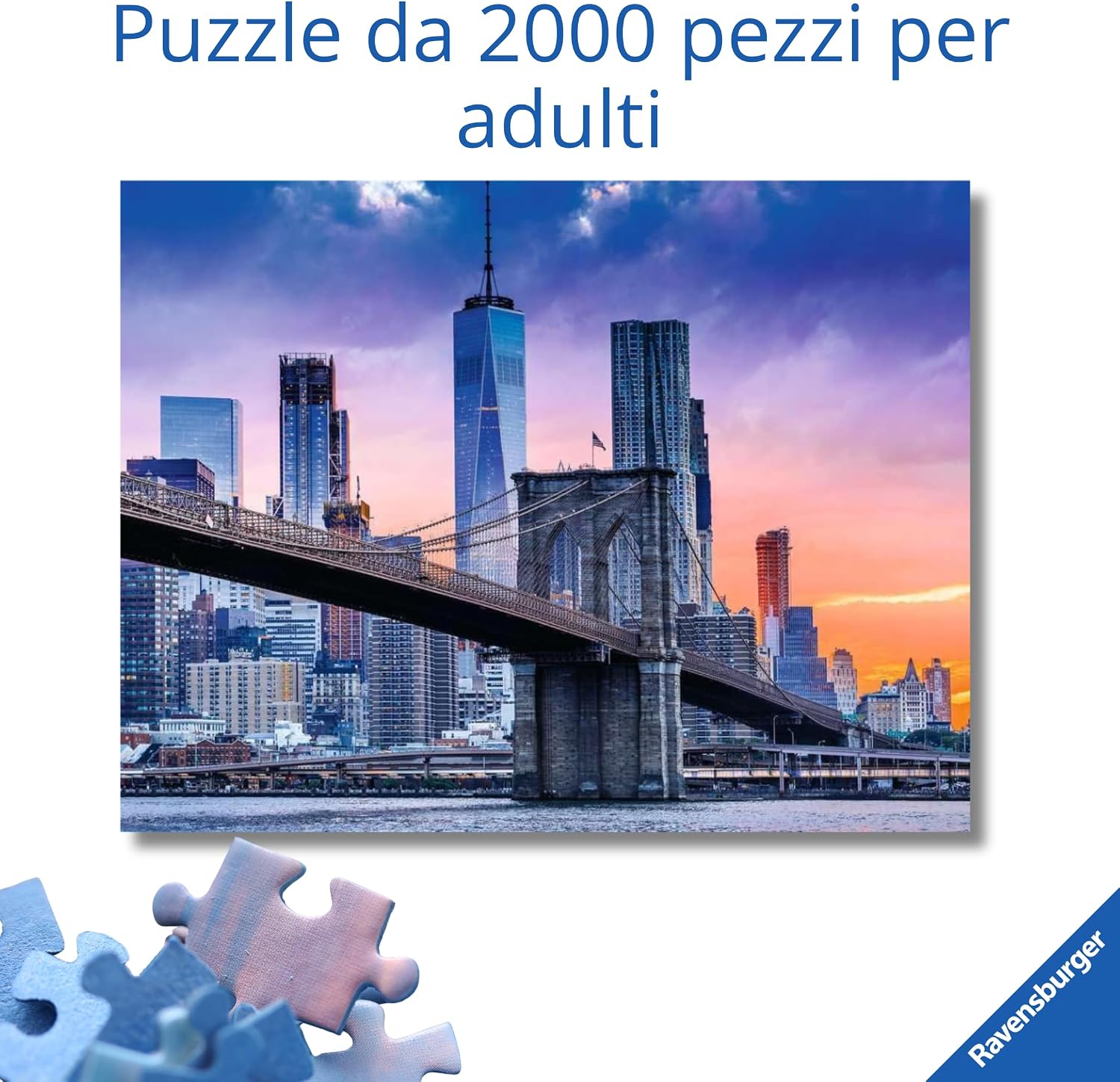 Detalle 2 de Ravensburger Brooklyn-Manhattan 2000 pezzi 🧩