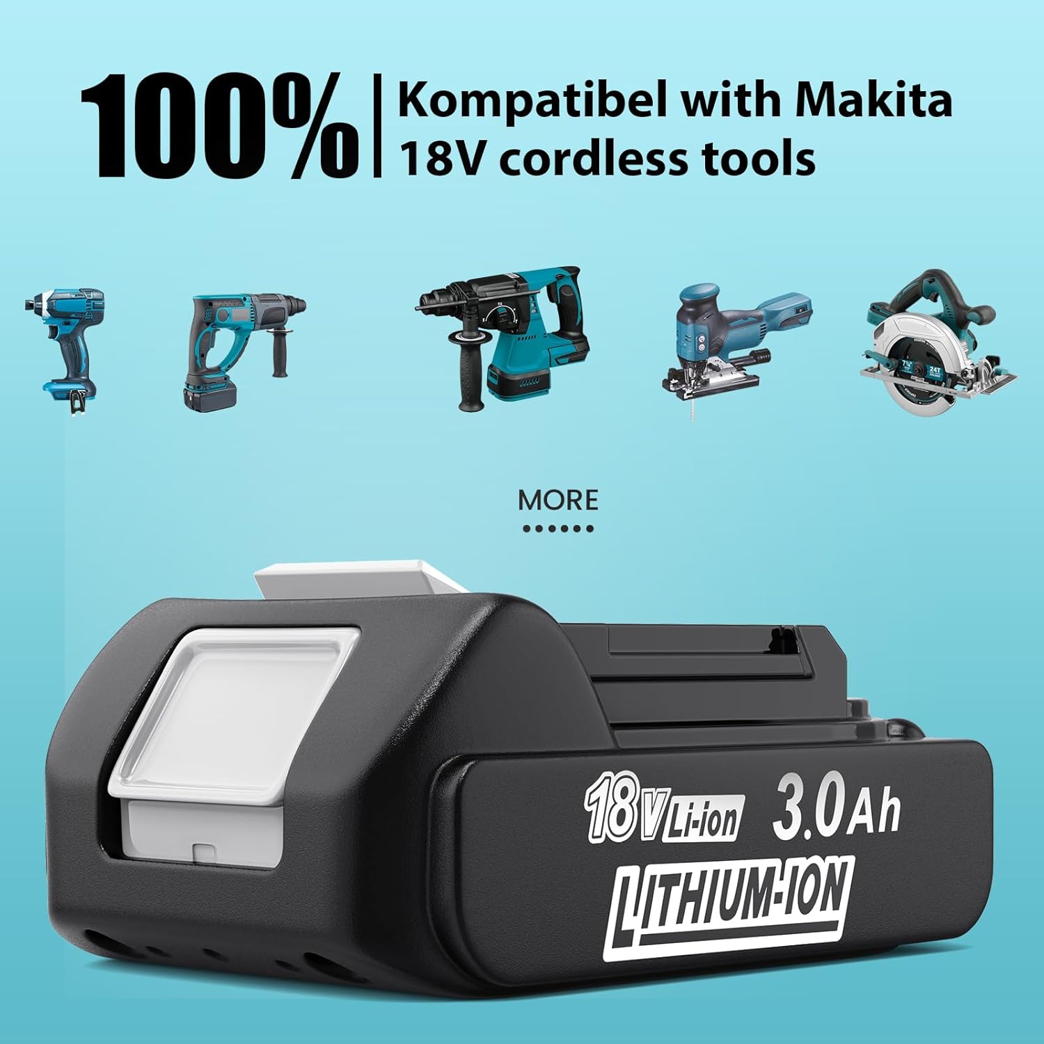 Thumbnail 1 de Moautodc Batteria 18V 5Ah per Bosch