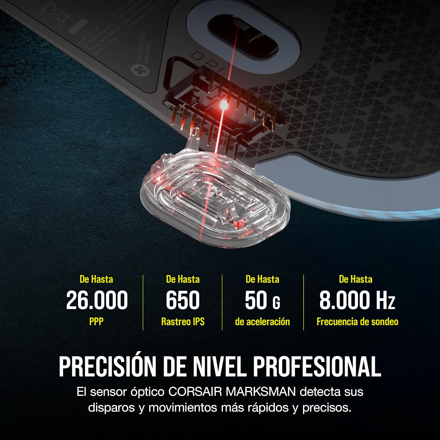 Thumbnail 2 de Corsair M75 Ratón FPS Ligero RGB con Botones Intercambiables