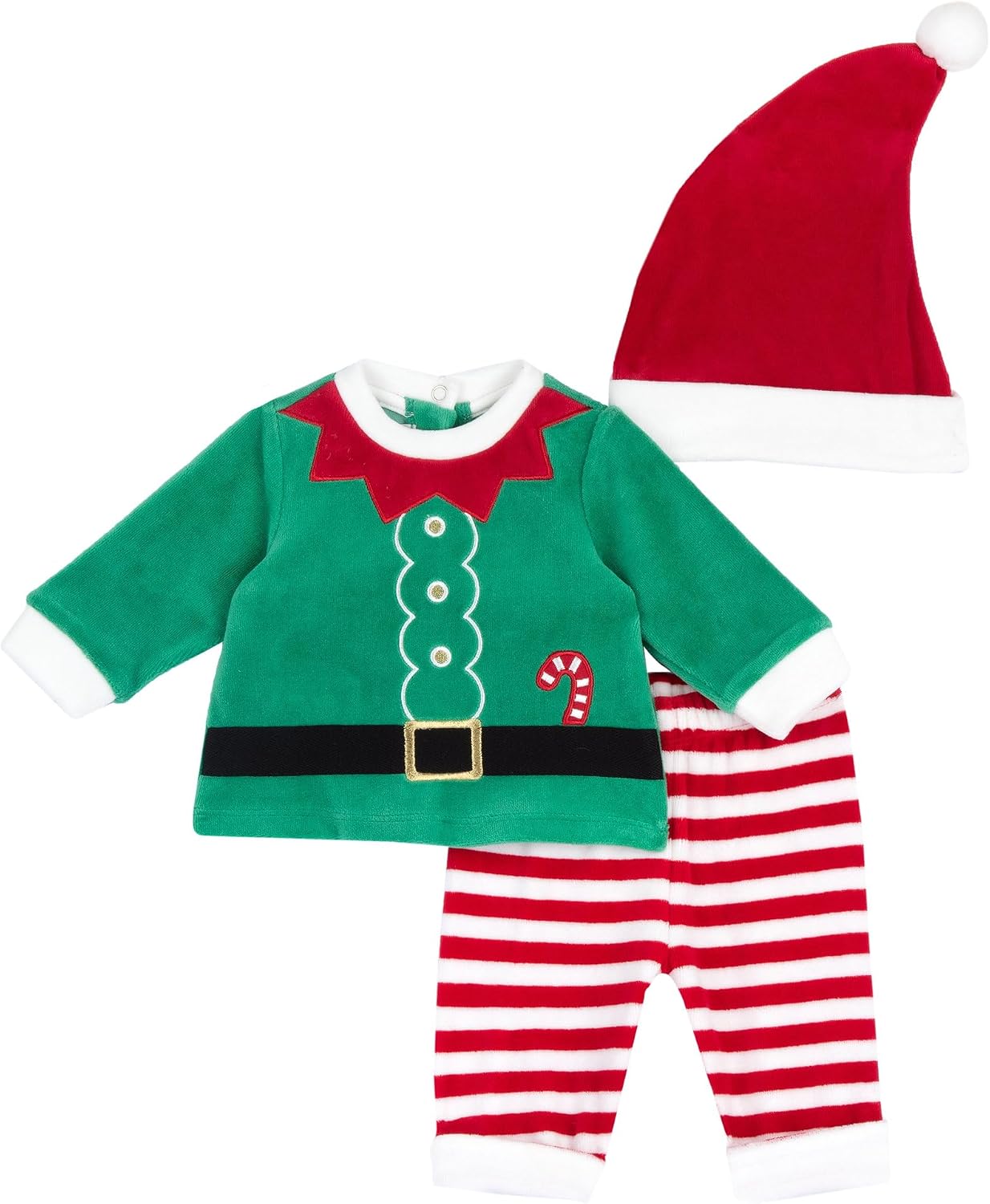 Thumbnail 6 de Ensemble Noël Chicco pour bébé 0-24 mois — velours chaud et doux avec bonnet elf