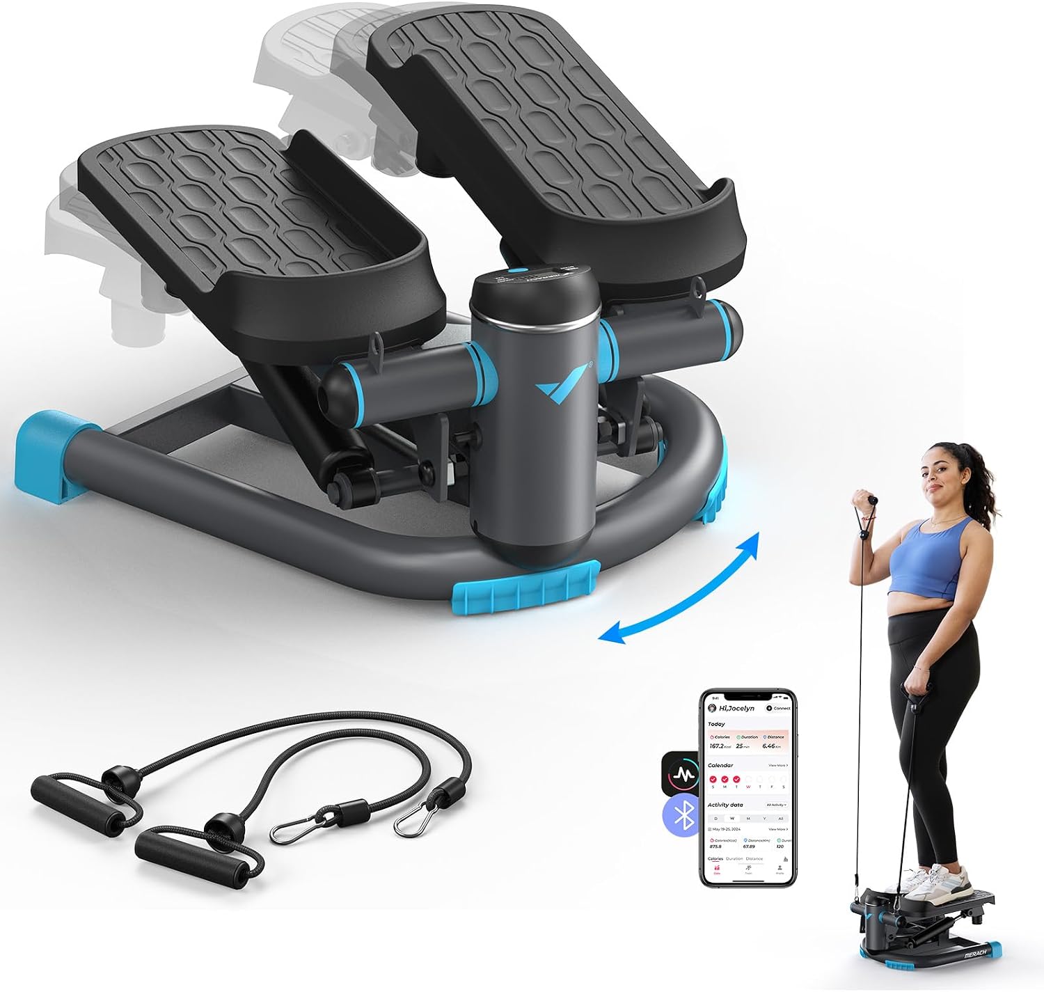 Detalle de MERACH Mini Stepper für Zuhause mit 150 kg Belastung