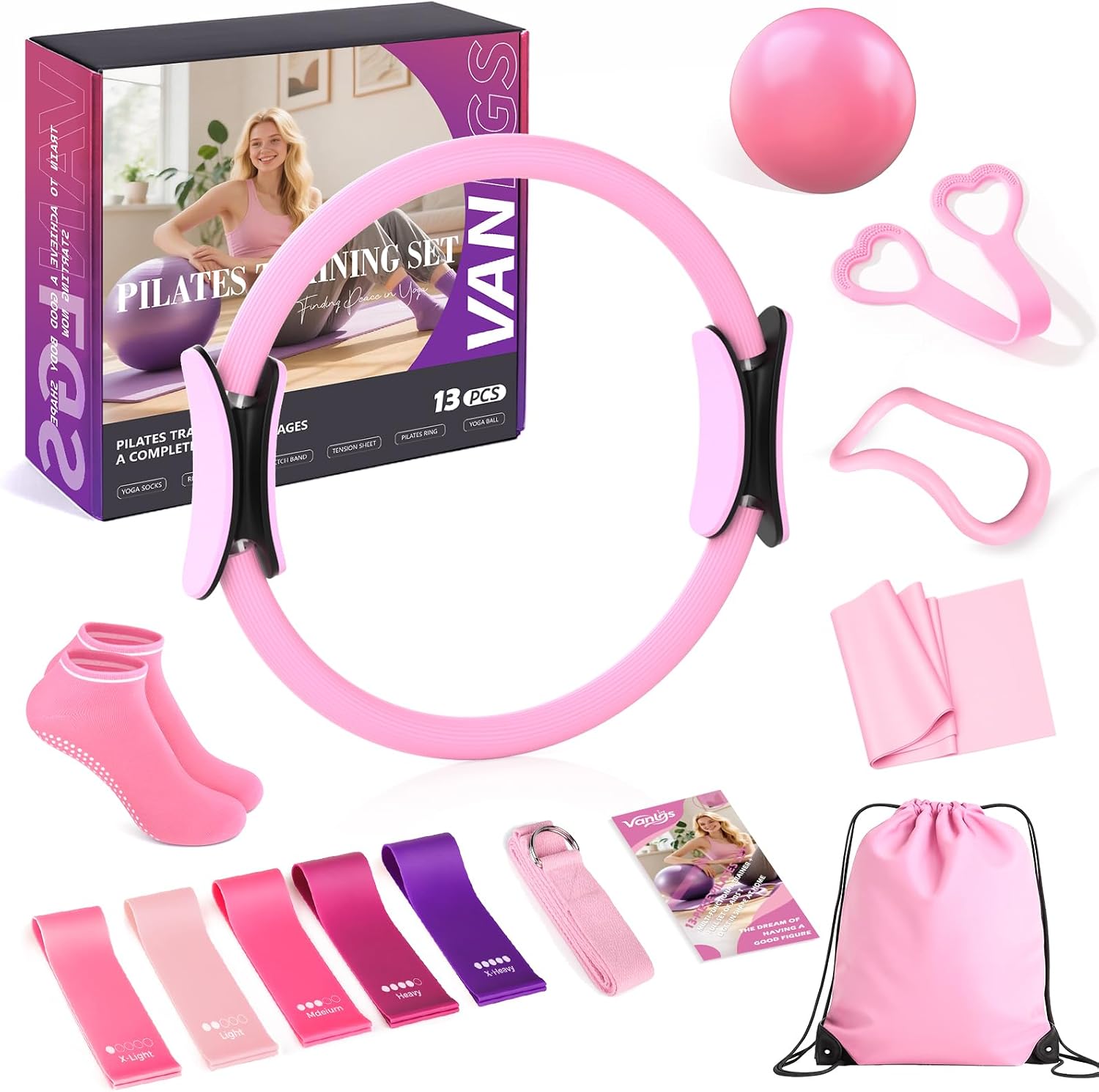 Detalle de Vanlgs Pilates Kit 13Pcs Home Essentials