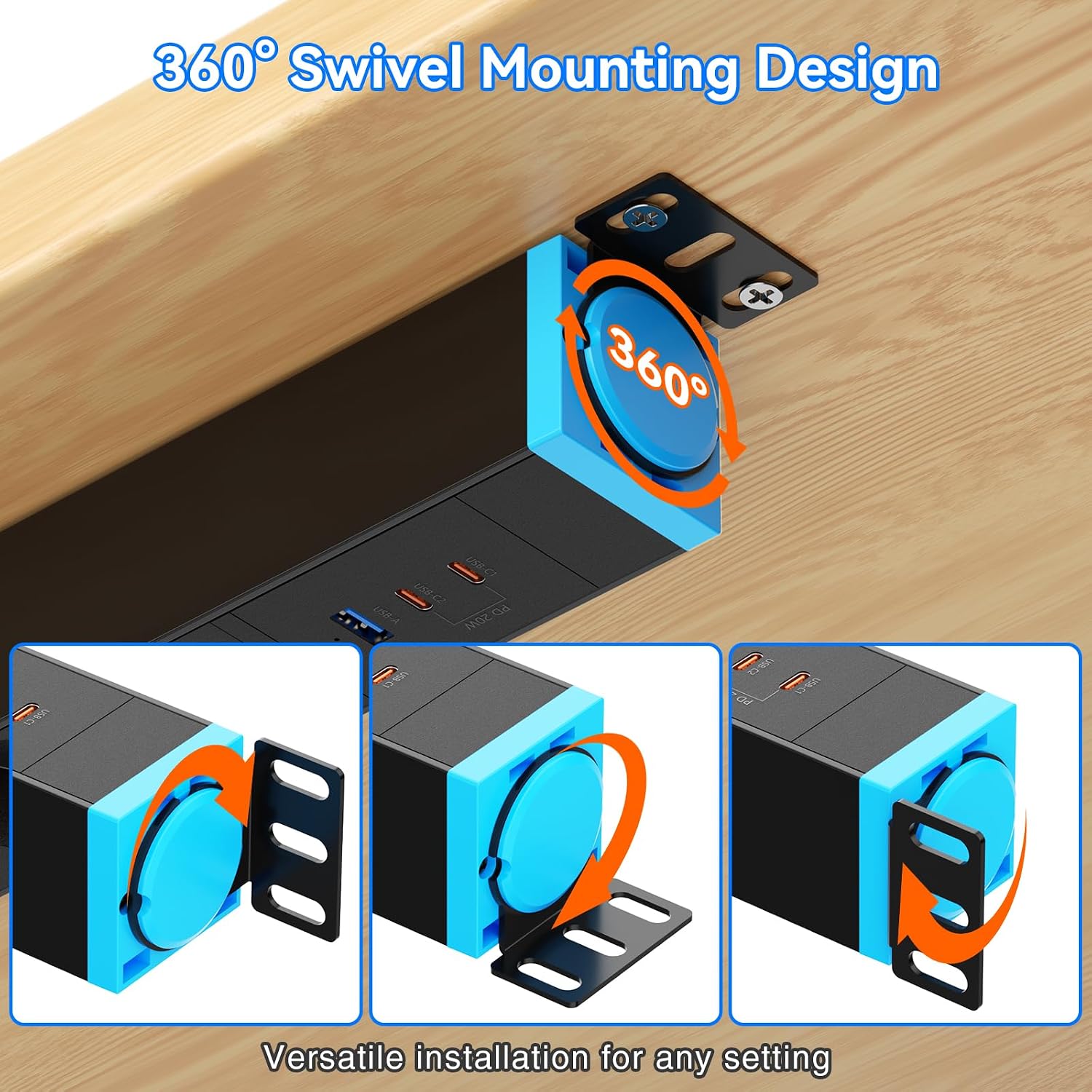 Detalle 2 de Sewingvr 7-Way Extension Lead with Surge Protection & USB (Wall Mountable)