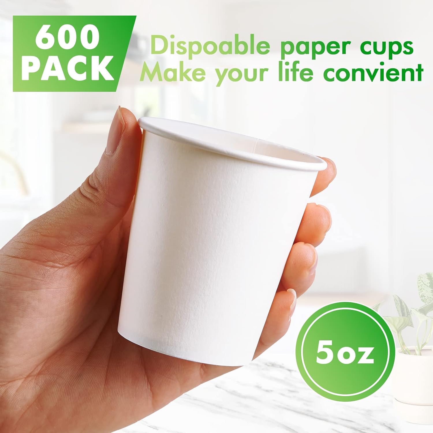 Thumbnail 1 de TV TOPVALUE 600 5oz Paper Cups 🥤