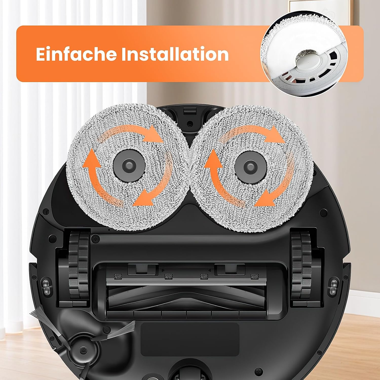 Detalle de 10er Pack Wischtücher für Dreame L10s Ultra, L40/L50 Ultra & Mova Ultra Saugroboter – waschbare Mikrofaser Wischpads