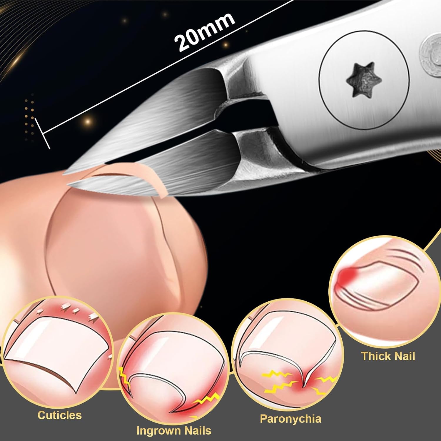 Detalle 2 de HEYMKGO Thick Toenail Clippers for Seniors