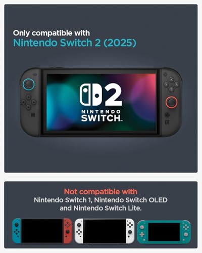 Detalle de Spigen Funda Rugged Armor para Nintendo Switch 2 (2025) – Negro Mate