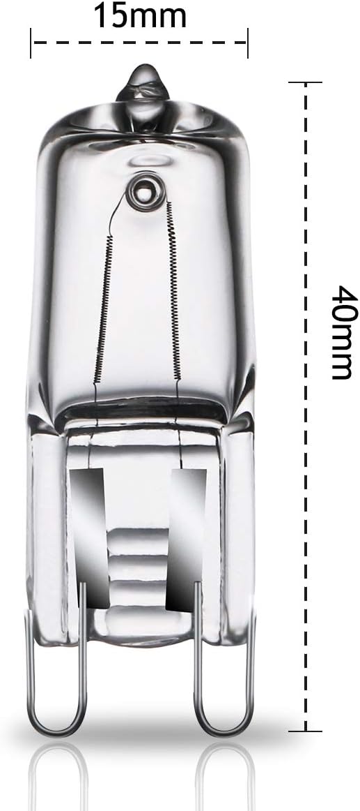 Detalle de GMY Halogen G9 Oven Bulbs 40W 230V (G9) 300°C heat tolerant – 4 Pack