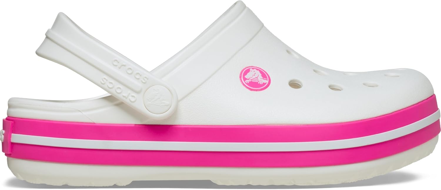 Thumbnail 5 de Crocs Unisex Kinder Crocband Clog K Clog – White/Pink Crush, EU 29/30