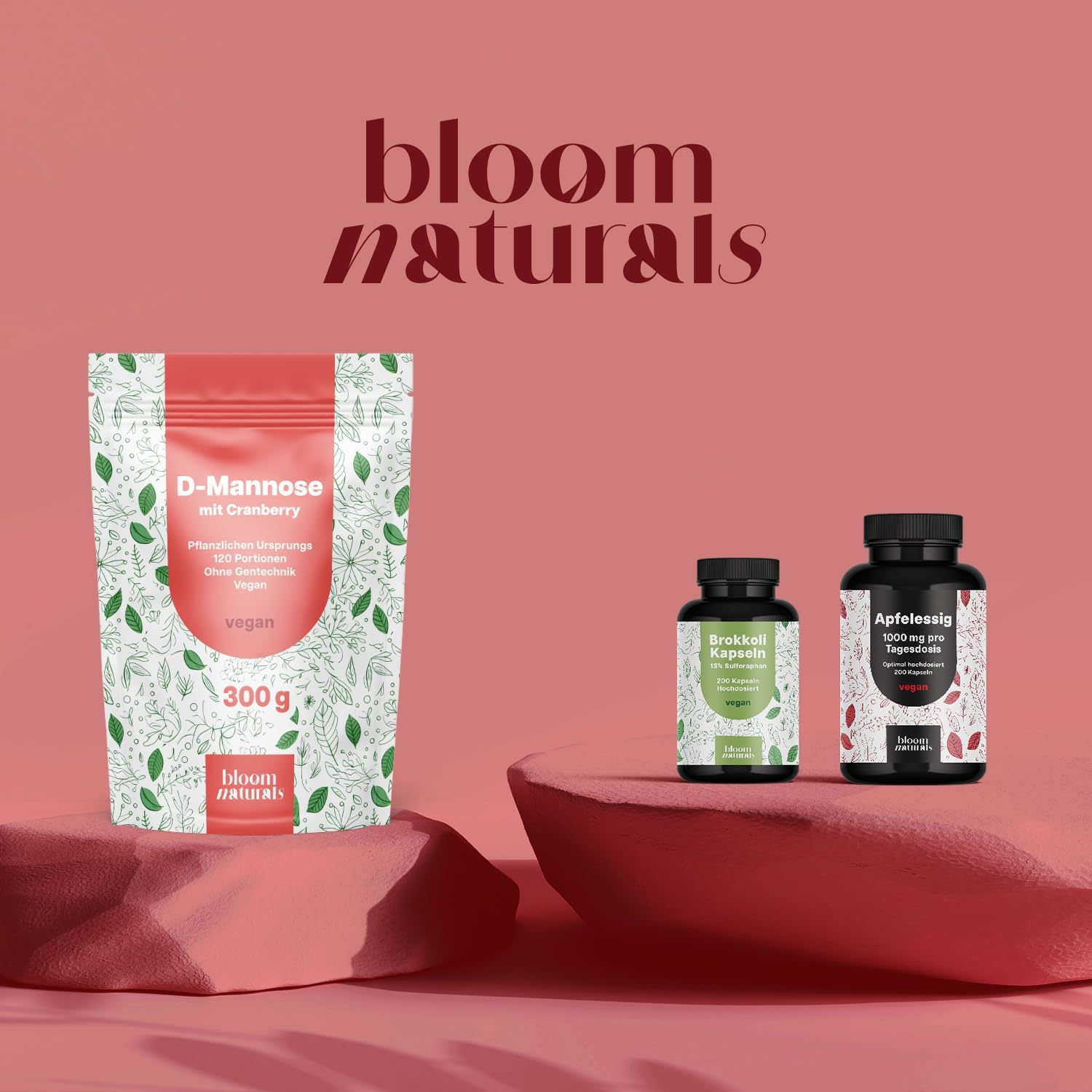 Detalle de D-Mannose Pulver mit Cranberry (300 g) – hochdosiert, löslich in Wasser, vegan, laborgeprüft (produziert in Deutschland)
