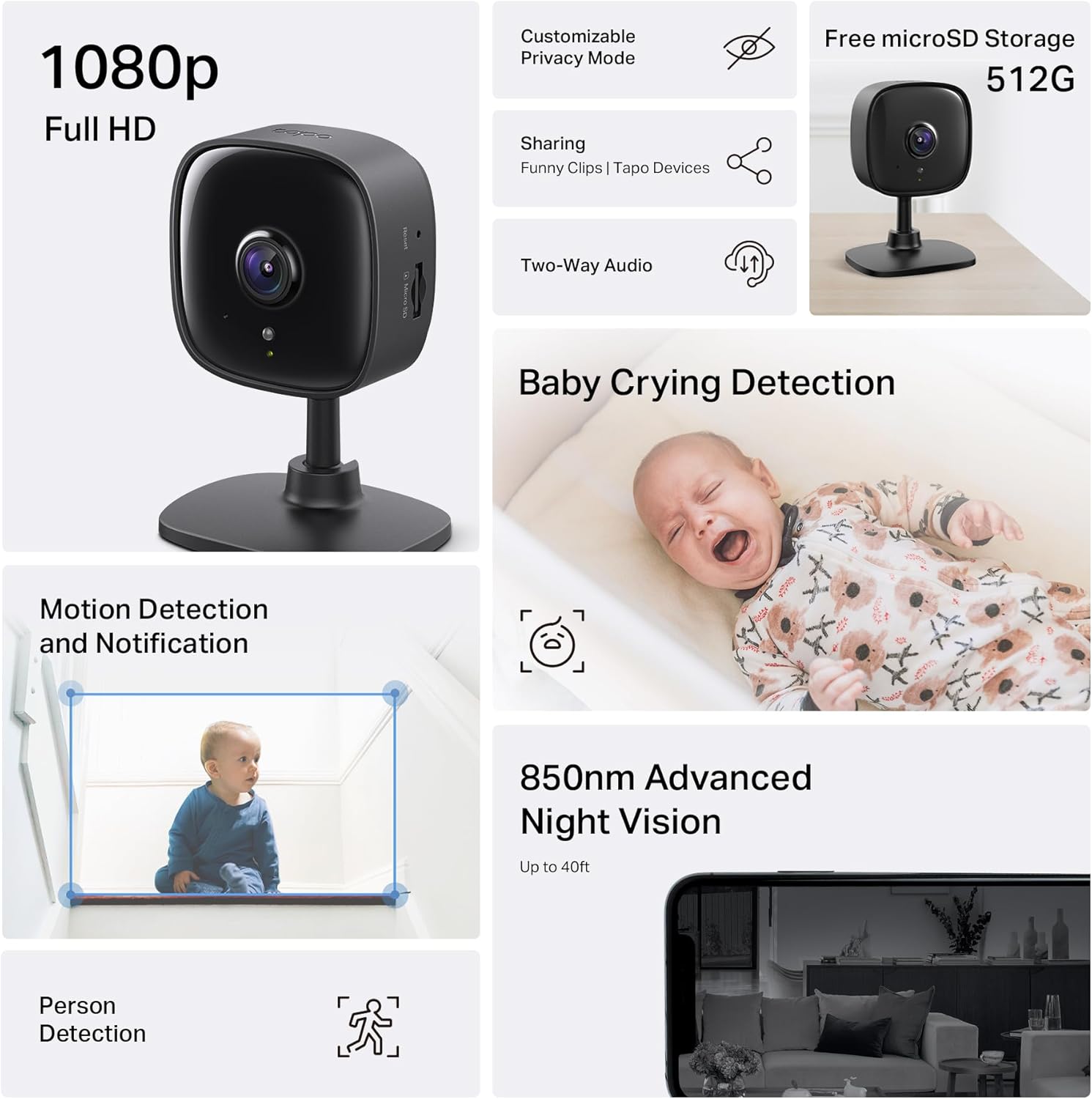 Detalle 2 de Tapo C101 1080P Indoor Security Camera