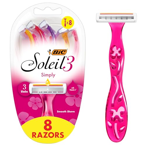 Detalle de BIC Soleil 3 Simply 8-Pack women's disposable razors 🪒