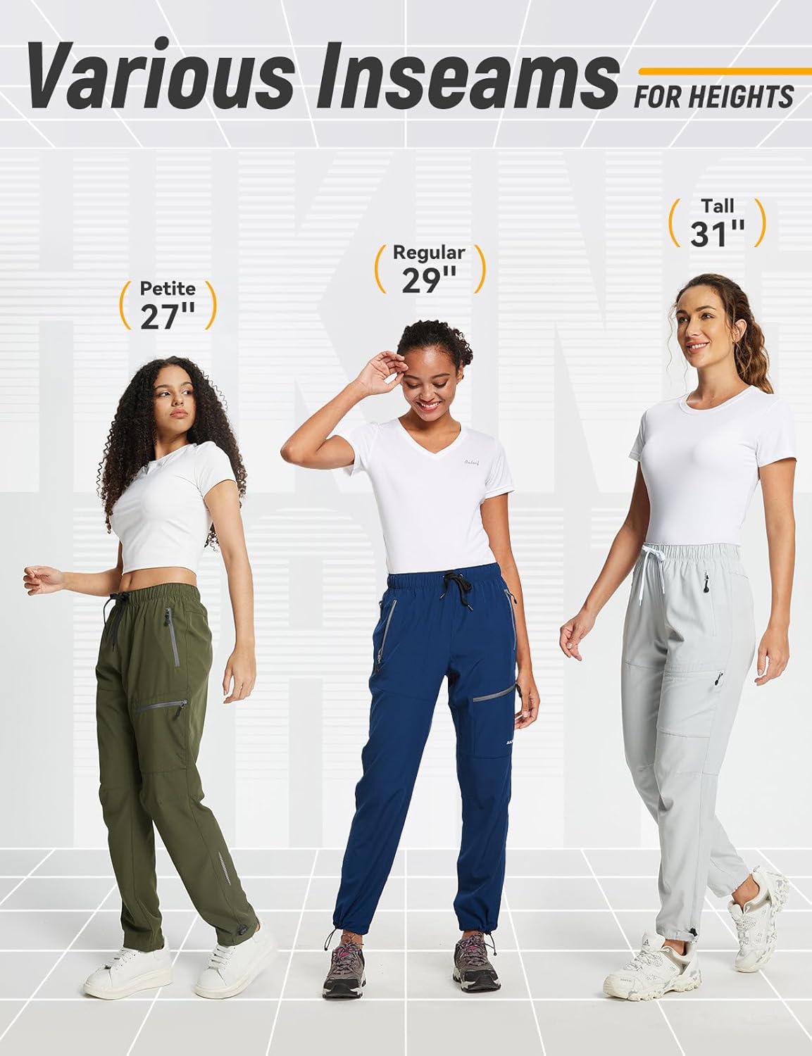 Thumbnail 6 de baleaf Damen Outdoorhose Wanderhose wasserdicht, schnelltrocknend & UV-Schutz (UPF 50+) – Capri mit Reißverschlusstasche