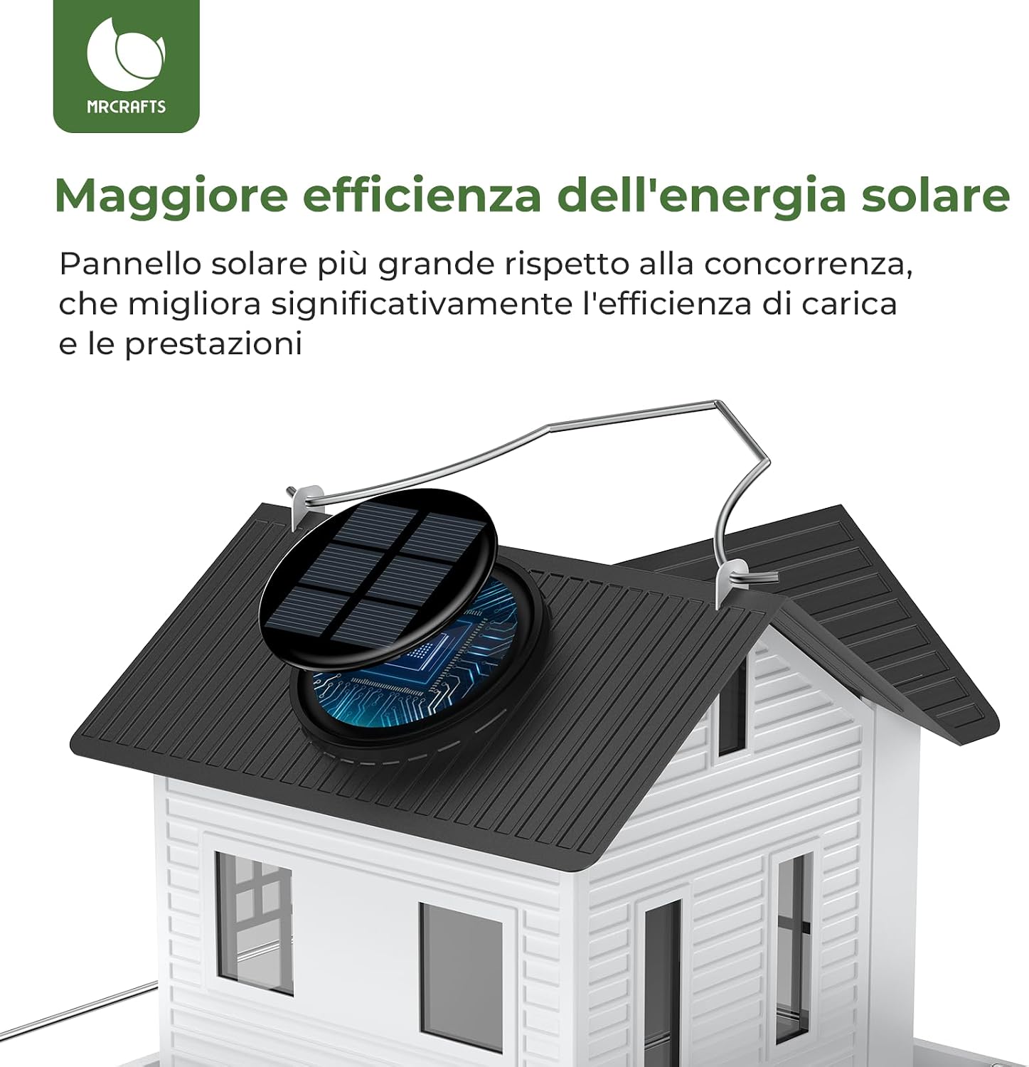 Detalle 2 de MRCRAFTS Mangiatoia per Uccelli Esterno 2 scomparti