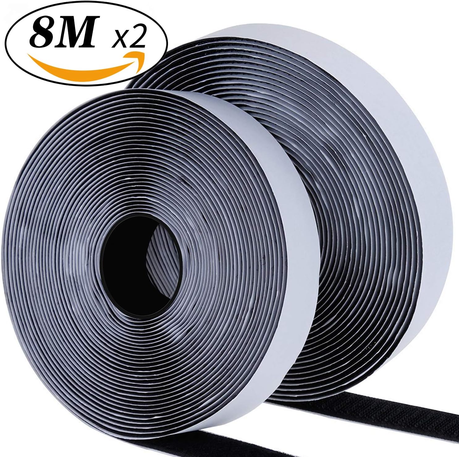 Thumbnail 1 de Blooven Self-Adhesive Hook and Loop Tape, Black, 20 mm x 8 m