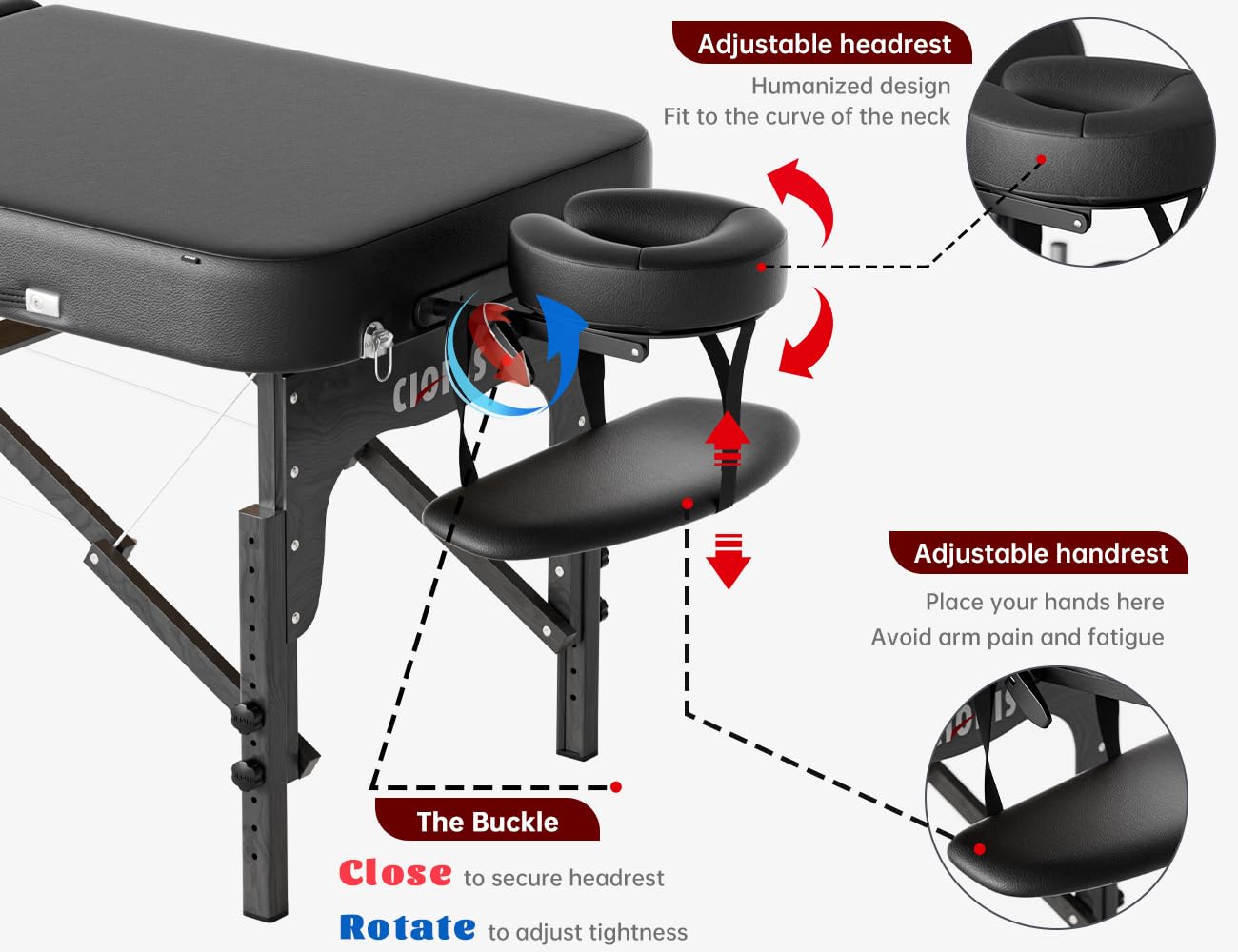 Thumbnail 1 de CLORIS 84-inch massage table, 1100 lbs