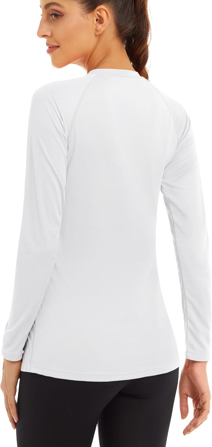 Detalle de MAGCOMSEN Women’s Long Sleeve UPF 50+ Sun Protection Rash Guard Shirt