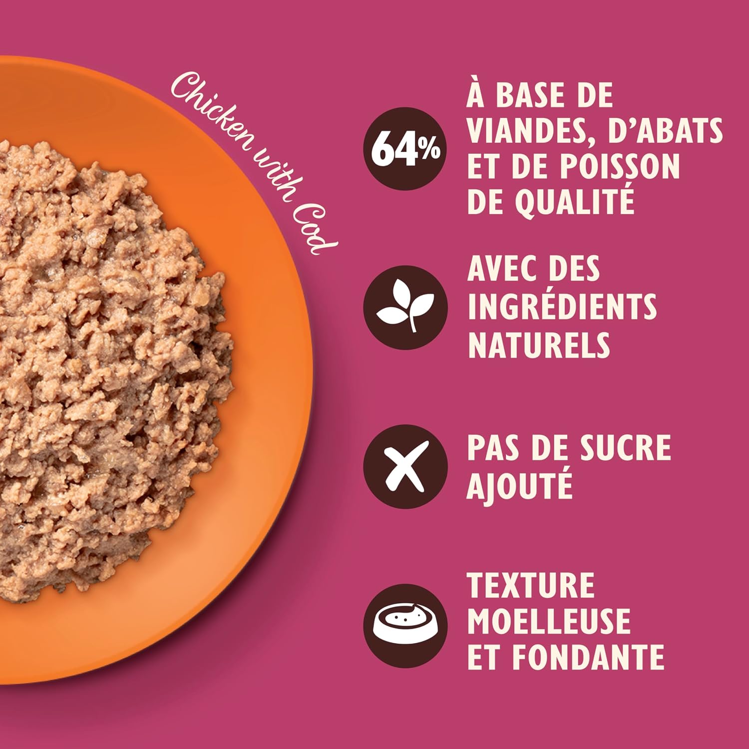 Detalle de Lily’S Kitchen Pâtée poulet cabillaud 85 g 🐱