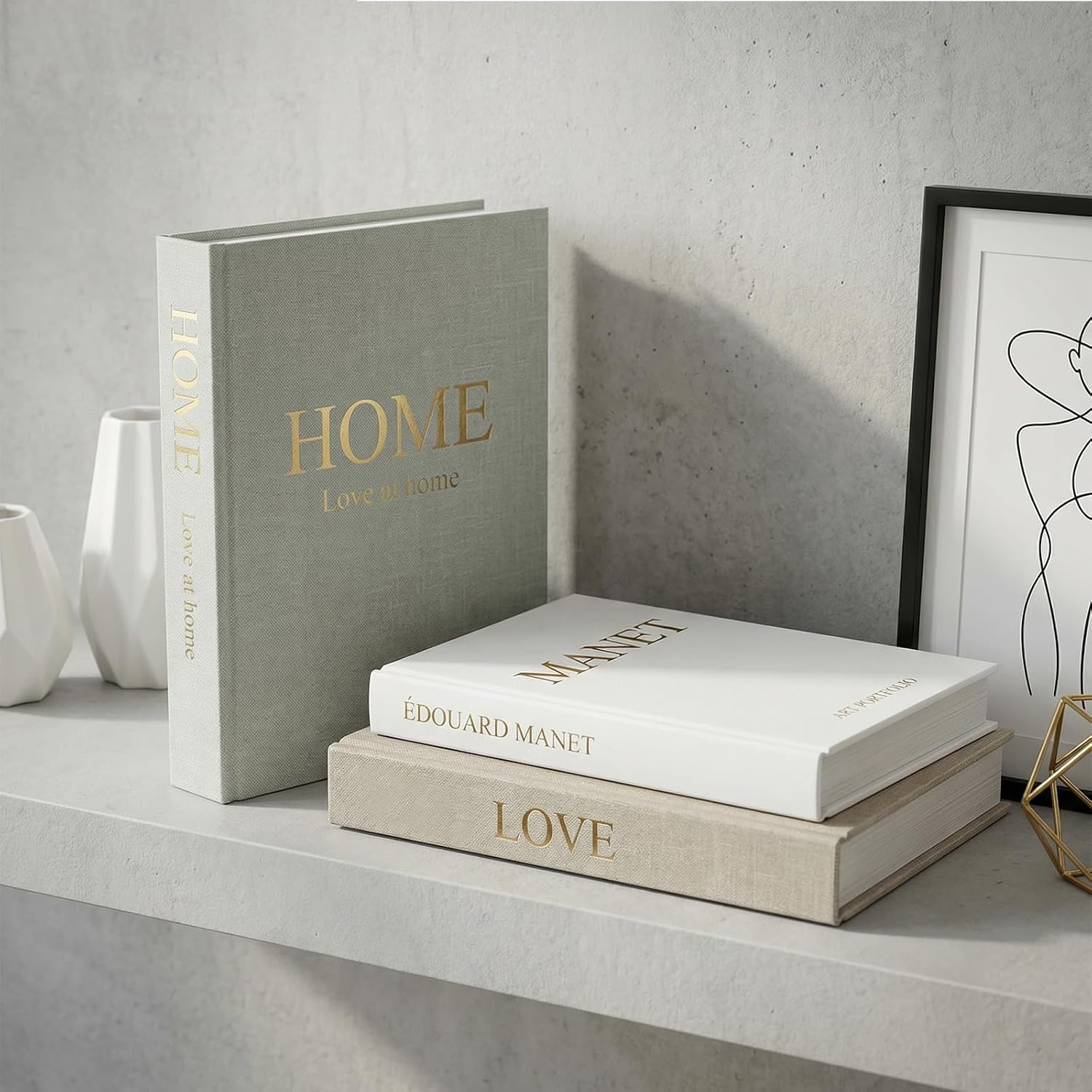 Thumbnail 5 de ZORVENIX Decorative Books: decoratieve opbergdozen in linnenlook met magneetsluiting