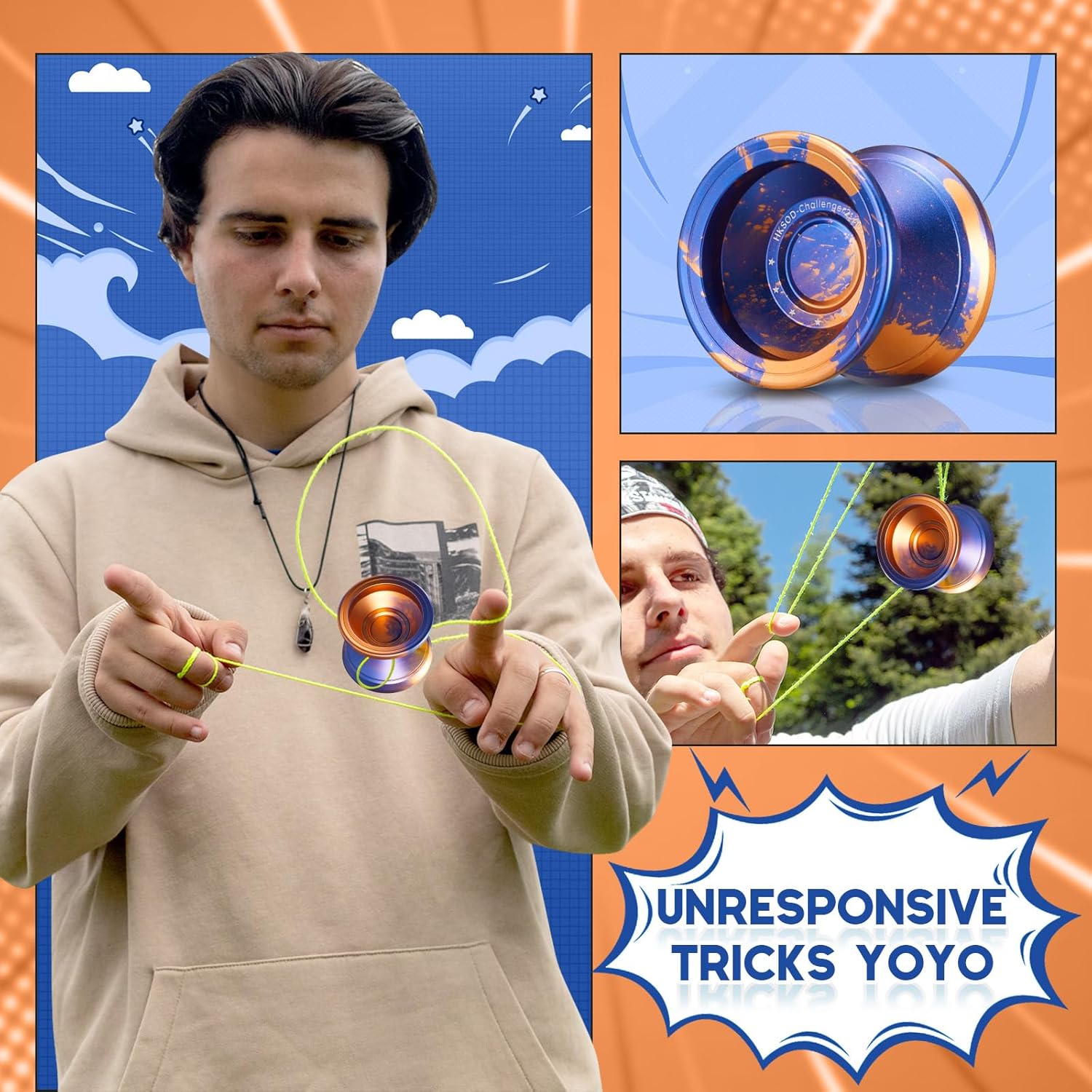 Thumbnail 3 de Hksod C2 Yo-Yo Responsive Metal Kit with 10 Strings