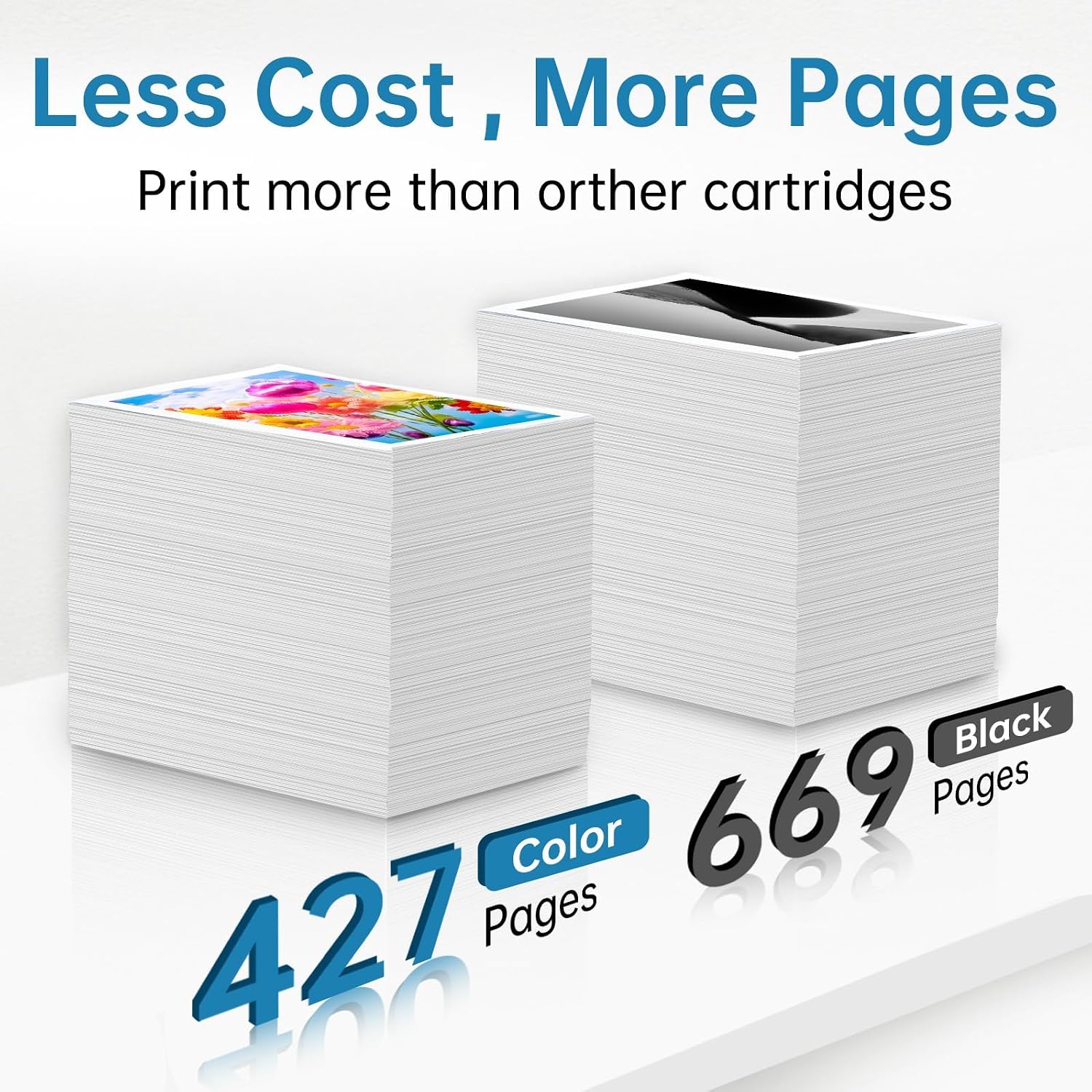 Detalle de DNART 65XL Ink Cartridge Combo Pack, Black and Tri-Color for HP Printers
