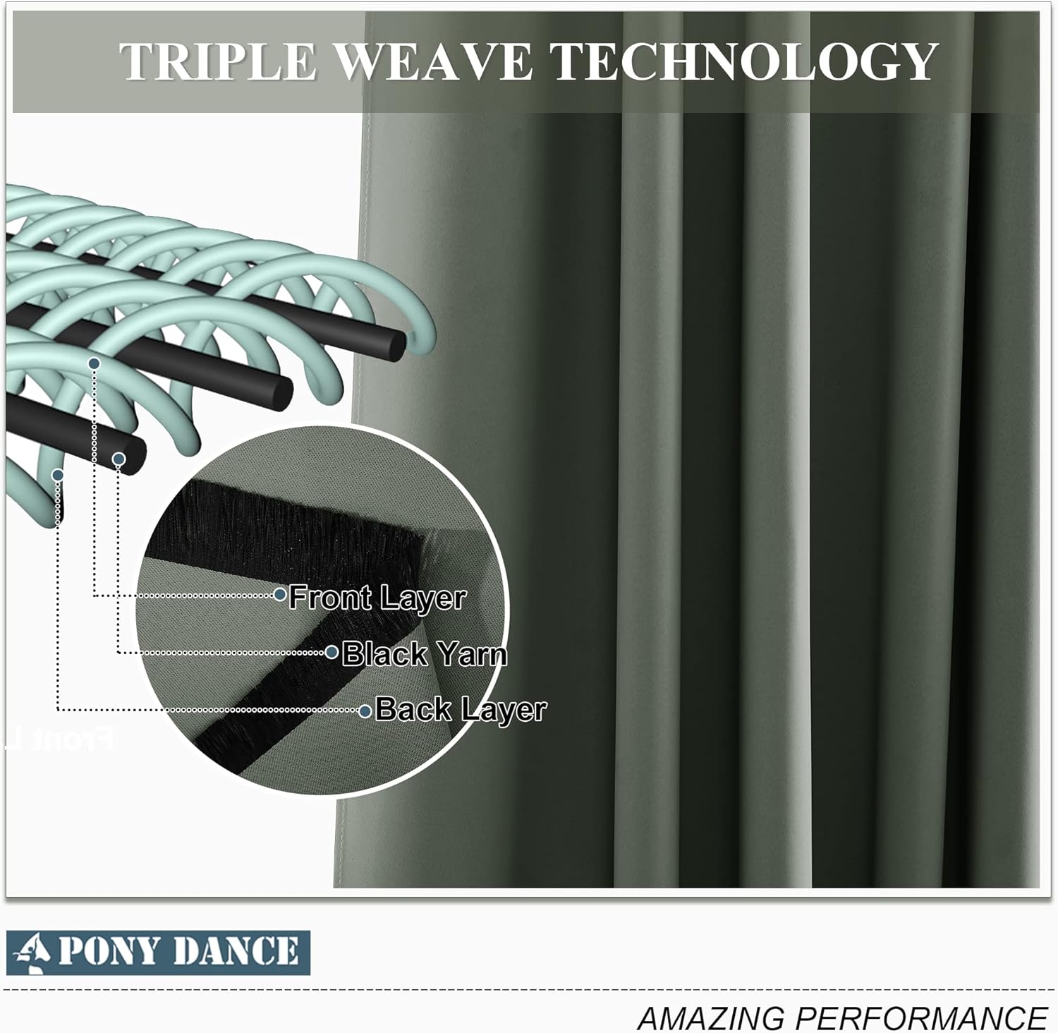 Thumbnail 6 de Pony Dance thermal blackout door curtain
