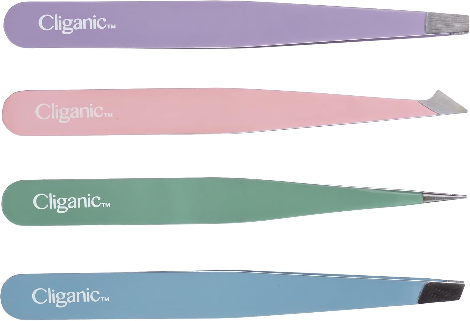 Thumbnail 3 de 4-Piece Professional Tweezers Set with Case – Stainless Steel, Precision for Eyebrows, Splinters & Ingrown Hair