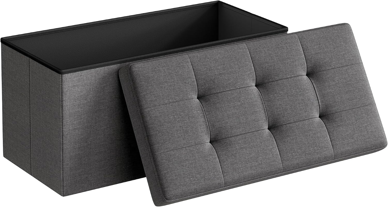 Detalle de SONGMICS Folding Storage Ottoman Bench 30 Inches