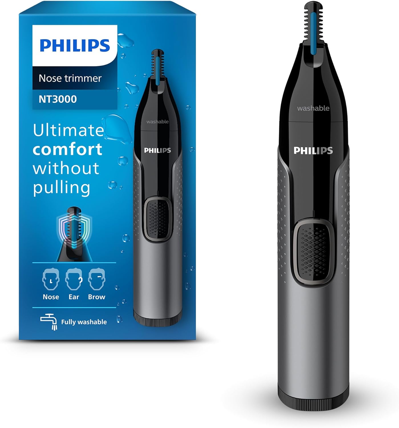 Detalle de Philips NT3650/16: cortapelos de nariz y orejas (multicolor) de Philips