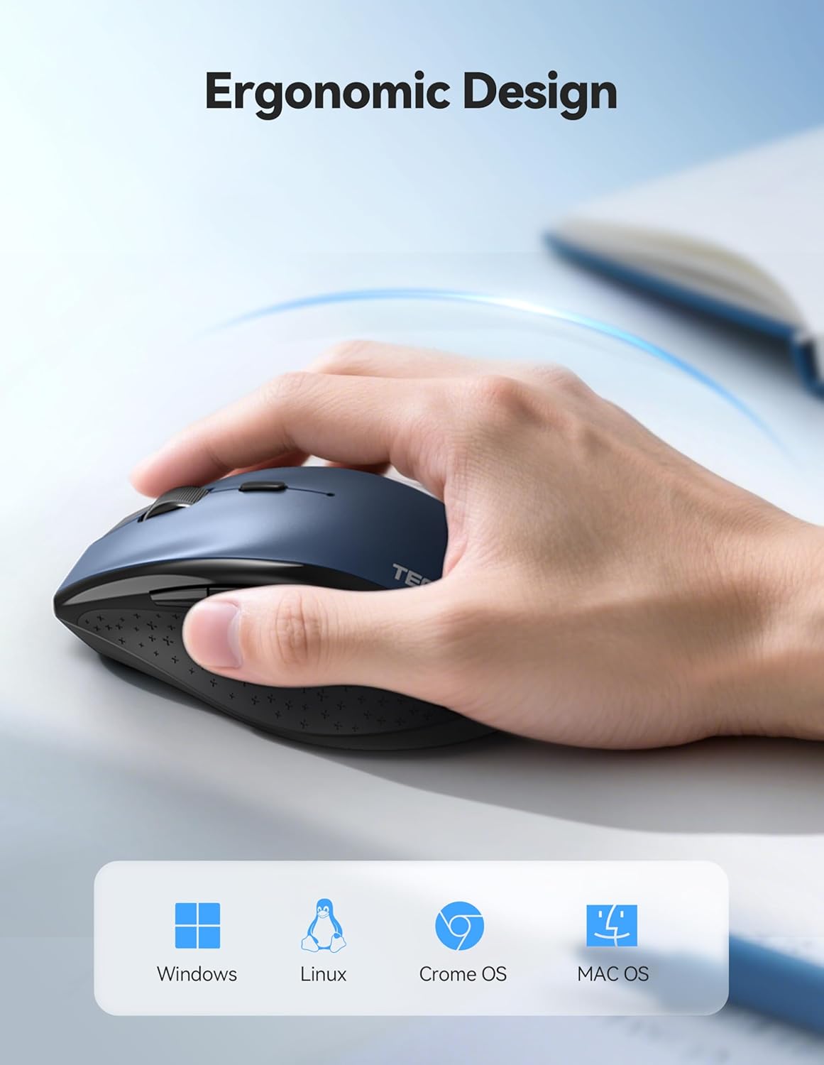 Thumbnail 4 de TECKNET PRO Rechargeable Wireless Mouse: 6400 DPI, 2.4GHz, Silent Click & Long-Lasting Battery