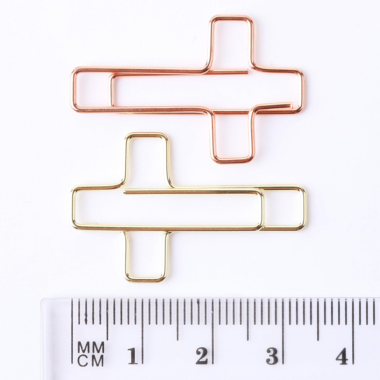 Detalle 1 de Mr. Pen Cross Paper Clips, 35-Pack Stainless Steel in Gold and Rose Gold