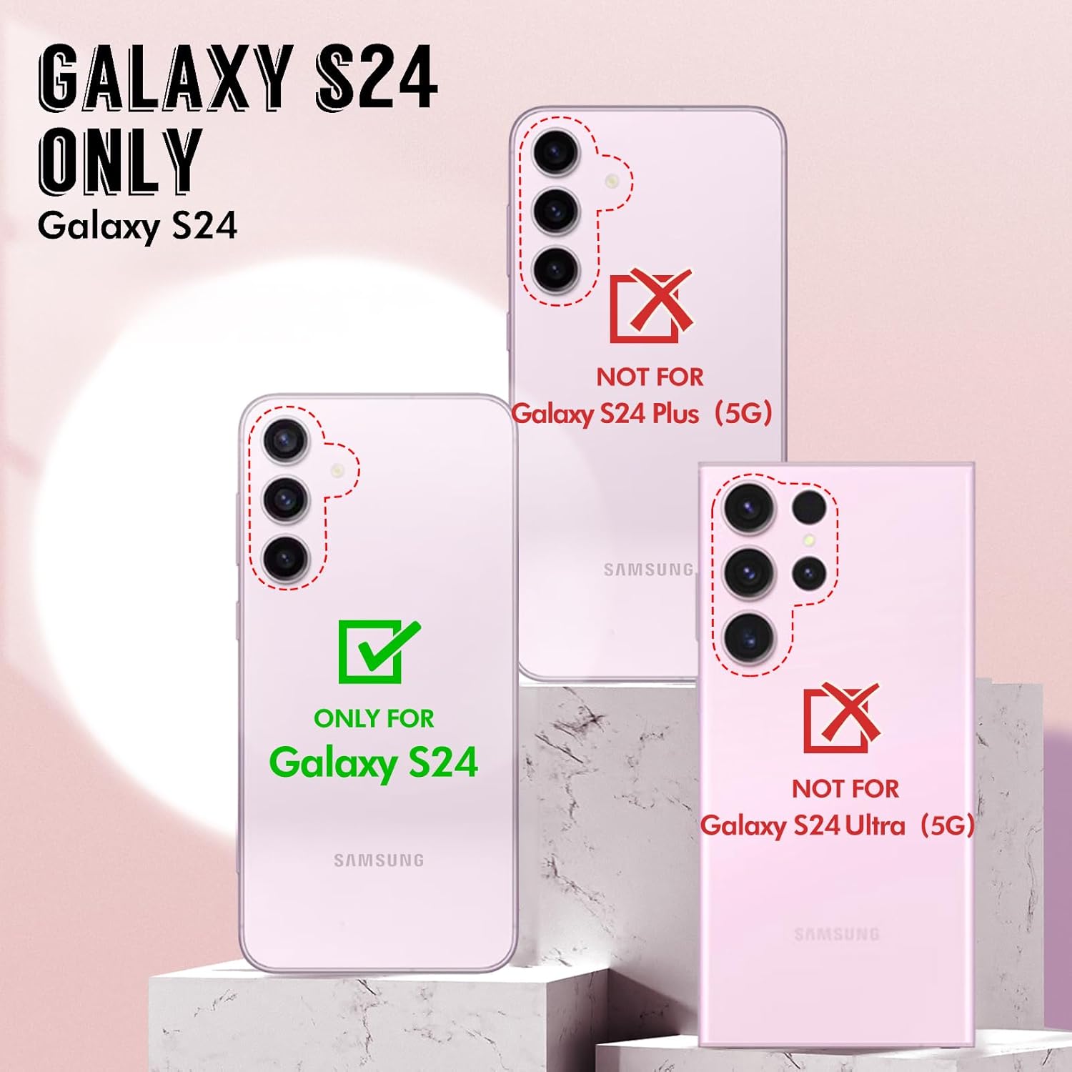 Thumbnail 6 de SHEDEER Samsung Galaxy S24 Hülle mit Glitzer Kameraschutz & Displayschutz – Marmormuster, TPU Stoßfest