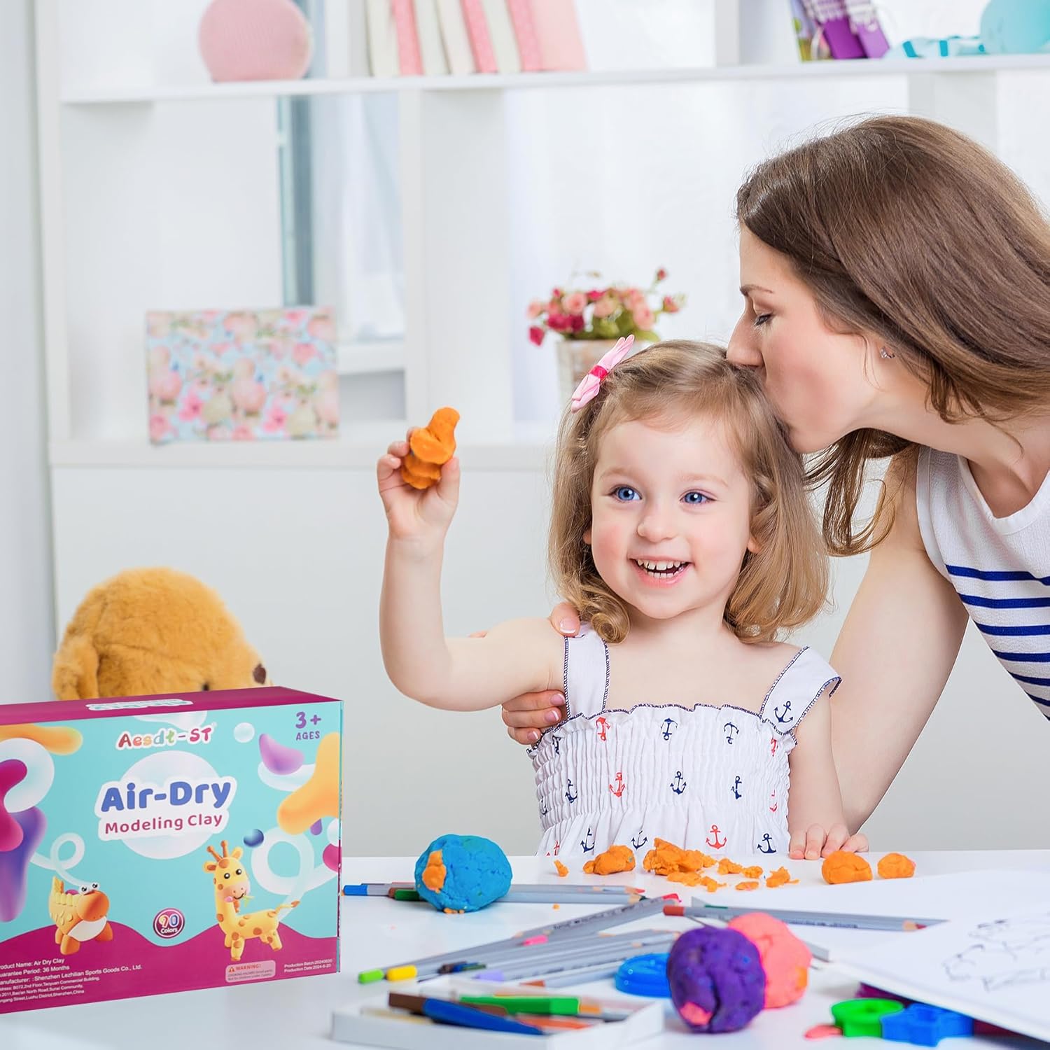 Thumbnail 4 de Aestd-ST Air Dry Clay (90 Colours) kids modelling clay set with sculpting tools