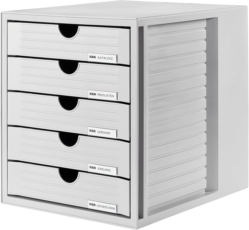 Detalle de HAN 1450-11 cajonera gris 5 cajones C4