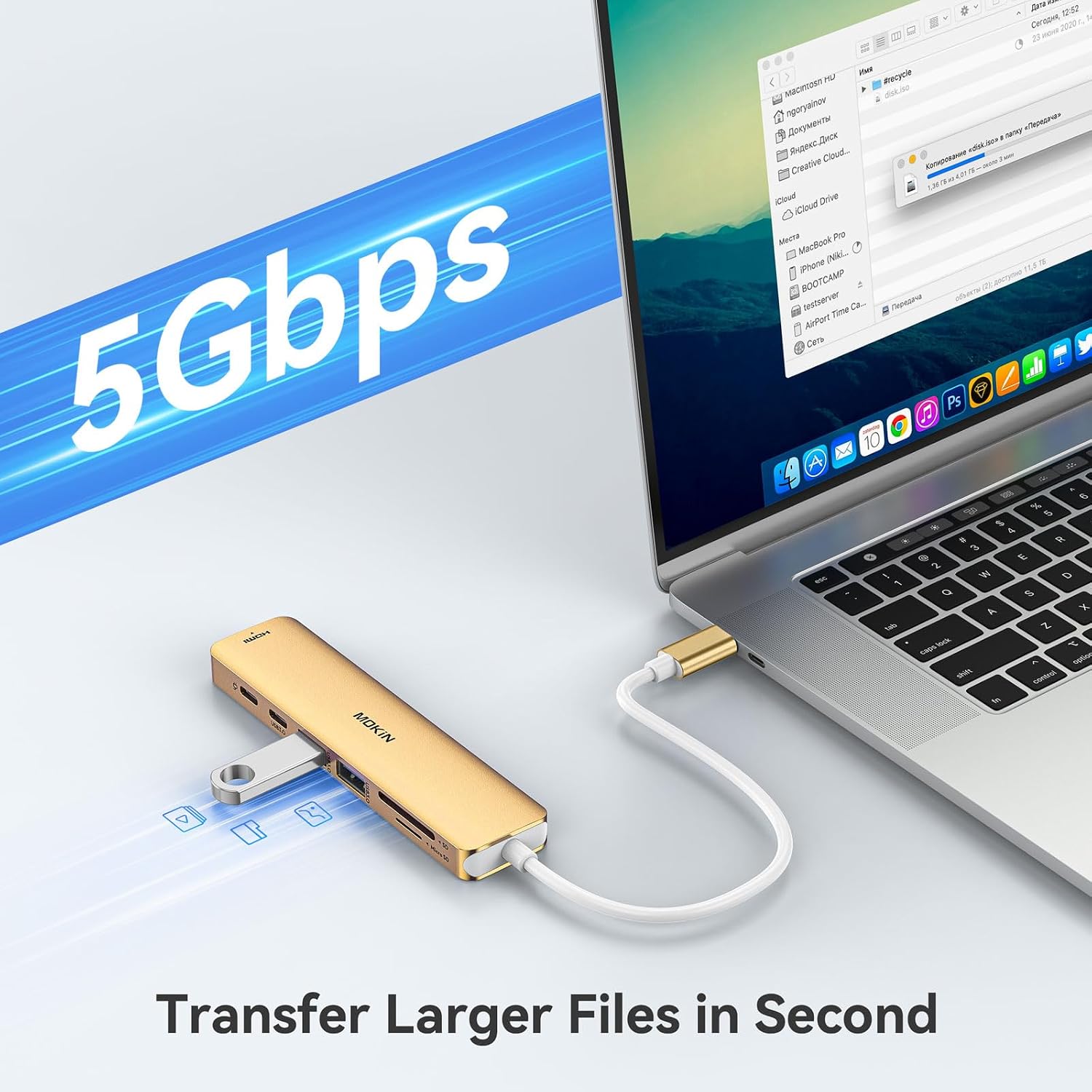 Thumbnail 4 de MOKiN 7‑in‑1 USB‑C Hub with 100W PD and HDMI 🔌
